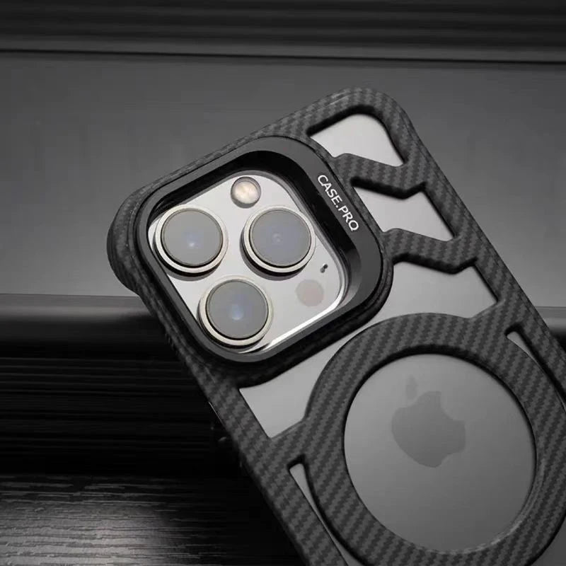 Luxury Carbon Fiber Style Magnetic Phone Cover - sky-case