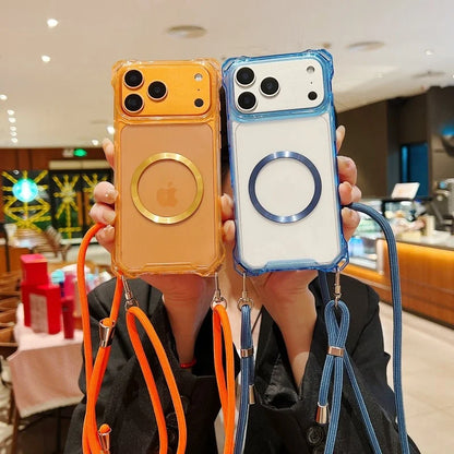 MagSafe Shockproof Crossbody Clear Case - sky-case