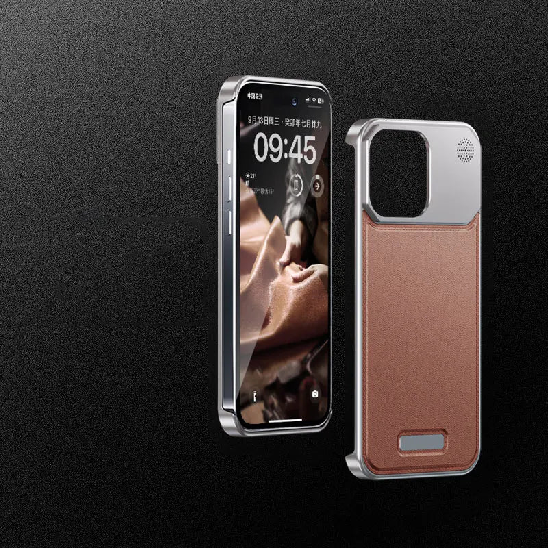 Luxury Leather Magnetic Aluminum Cover - sky-case