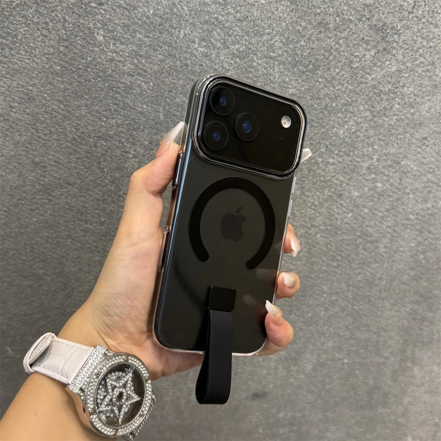 Luxury Ultra Slim Clear Magnetic Ring Case - sky-case