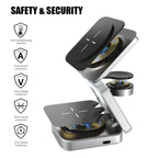 3-in-1 Wireless Charger Magnetic Folding Stand - sky-case