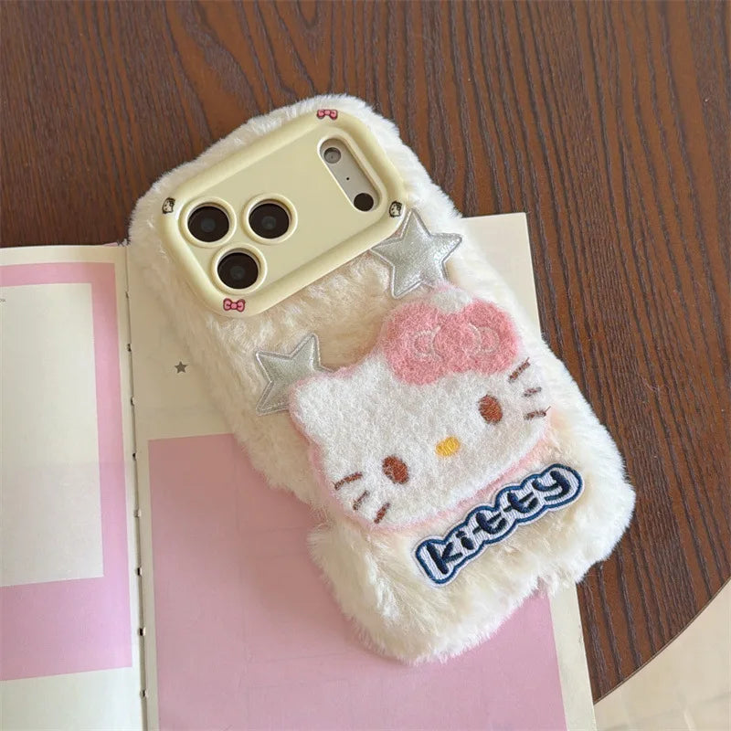 Cute 3D Fluffy Kitty Fur Case - sky-case