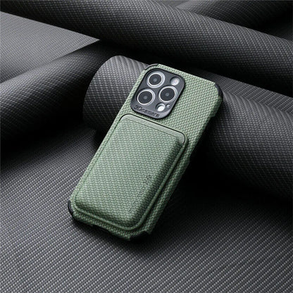 Carbon Fiber Magnetic Case for iPhone 15 14 13 11 Magsafe Wireless Charging Case Green / China / For iPhone X - sky-case
