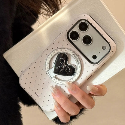 Korean Polka Dot Heart Magnetic Case - sky-case