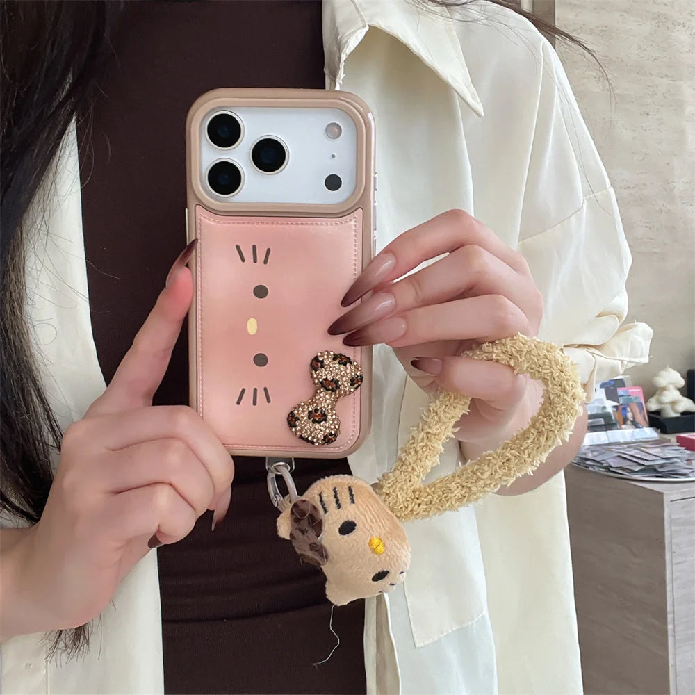 Luxury Flash Drill Bow Leather Fashion Case - sky-case