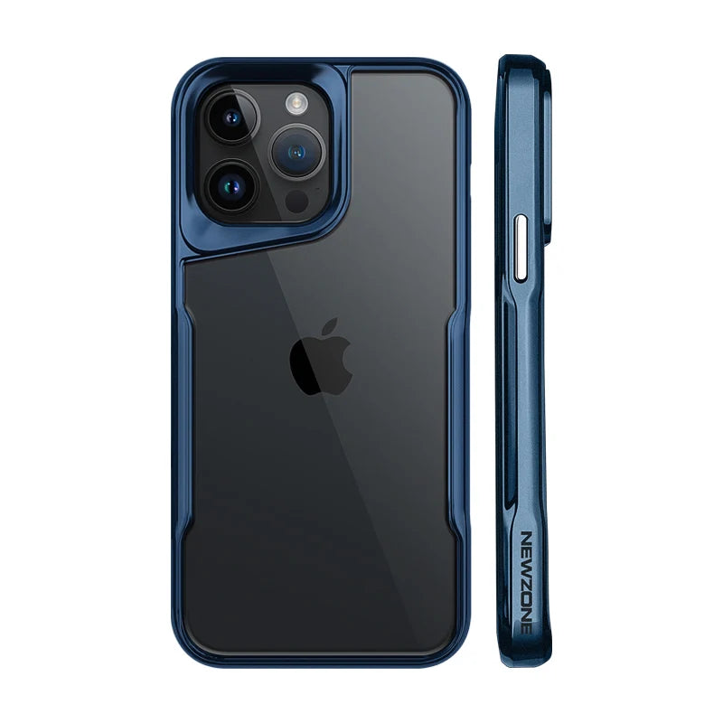 High Transparent Plating Soft Phone Cover Titanium Blue / For iPhone 15 Plus - sky-case