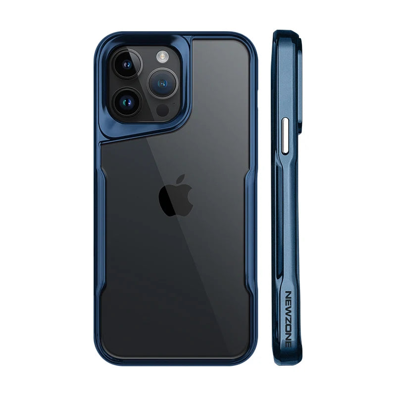 Luxury High Transparent Plating Soft Phone Cover For iPhone 15 Pro Max Titanium Blue / For iPhone 15 Pro Max - sky-case