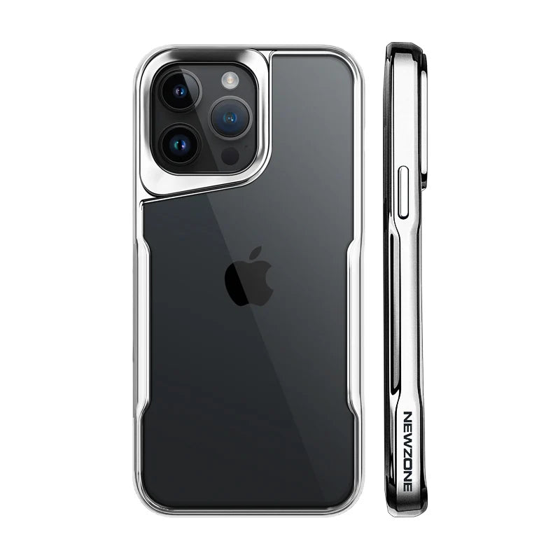 Luxury High Transparent Plating Soft Phone Cover For iPhone 15 Pro Max Silver / For iPhone 15 Pro Max - sky-case