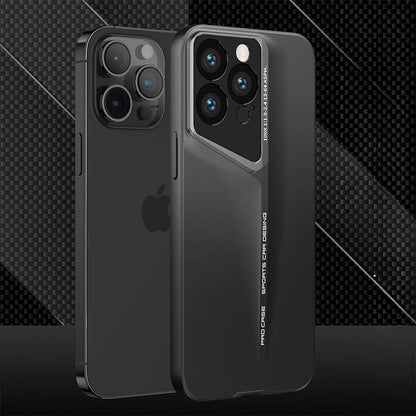 Luxury Hard Frosted Shockproof Protective Cover Black / IPhone 15 Pro - sky-case