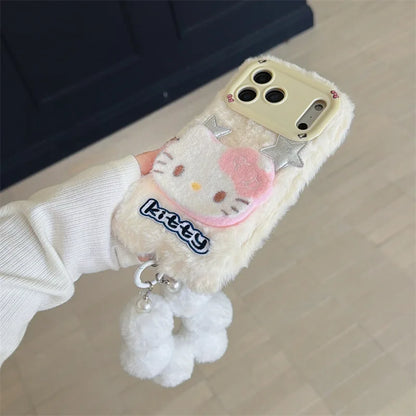 Cute 3D Fluffy Kitty Fur Case - sky-case