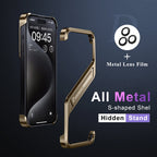 Luxury Metal Geometric Rimless Aluminum Phone Cover - sky-case