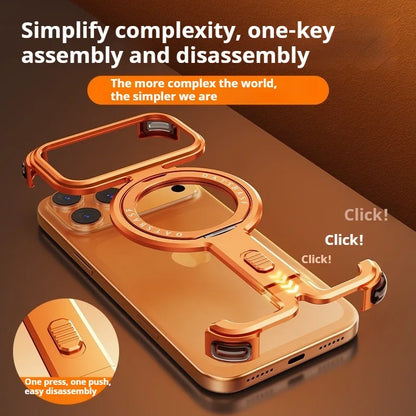 Luxury aluminum alloy case with a 360-degree rotating frame - sky-case