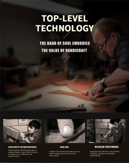 Logo View Luxury Leather Camera Lens Protection Case - sky-case