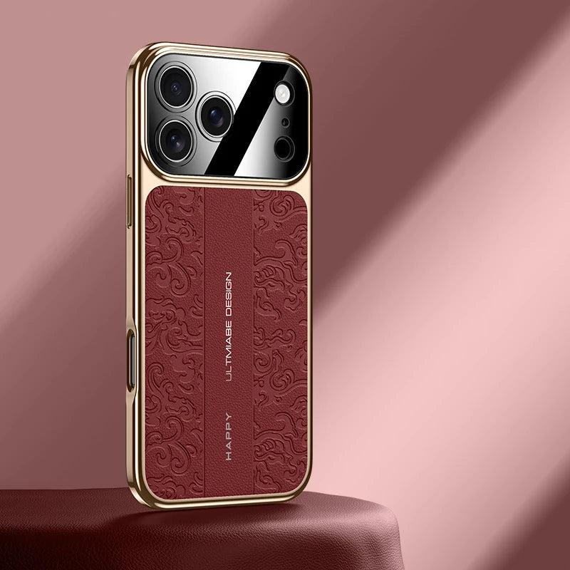 Luxurious Leather Electroplated Case - sky-case