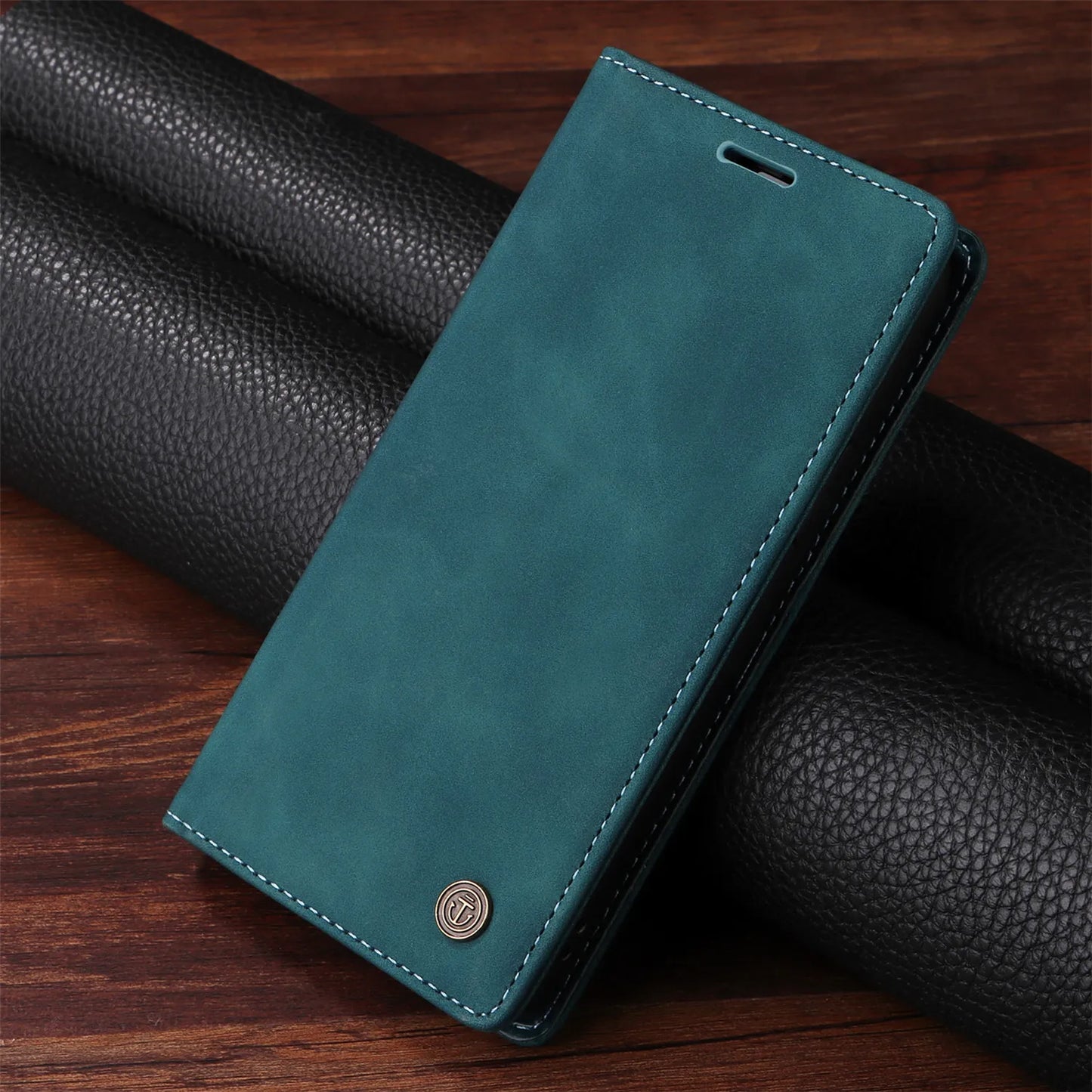 Luxury Leather Flip Phone Case for Samsung Galaxy Wallet Cover - sky-case