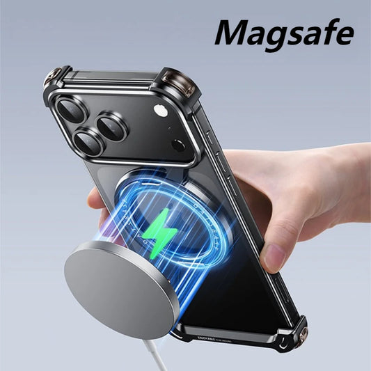 Magnetic Metal Phone Case with Rotating Holder - sky-case