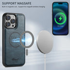 Luxury Magnetic Card Slot Leather Wallet Phone Cover - sky-case