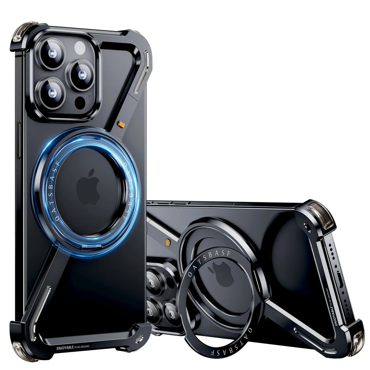 Luxury Aluminum Alloy Frame 360° Rotation Shape Metal Holder Phone Cover - sky-case