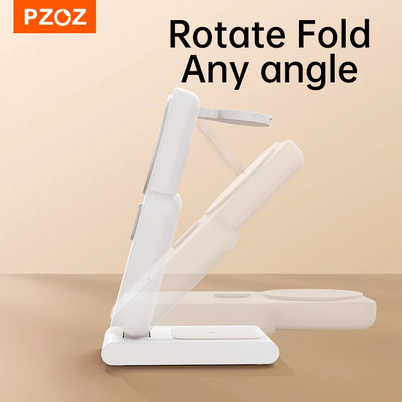 3 in 1 Power Bank Magnetic Folding Stand Charger - sky-case