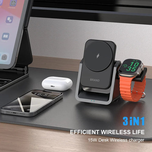3 IN 1 Multifunctional magnetic wireless charger - sky-case