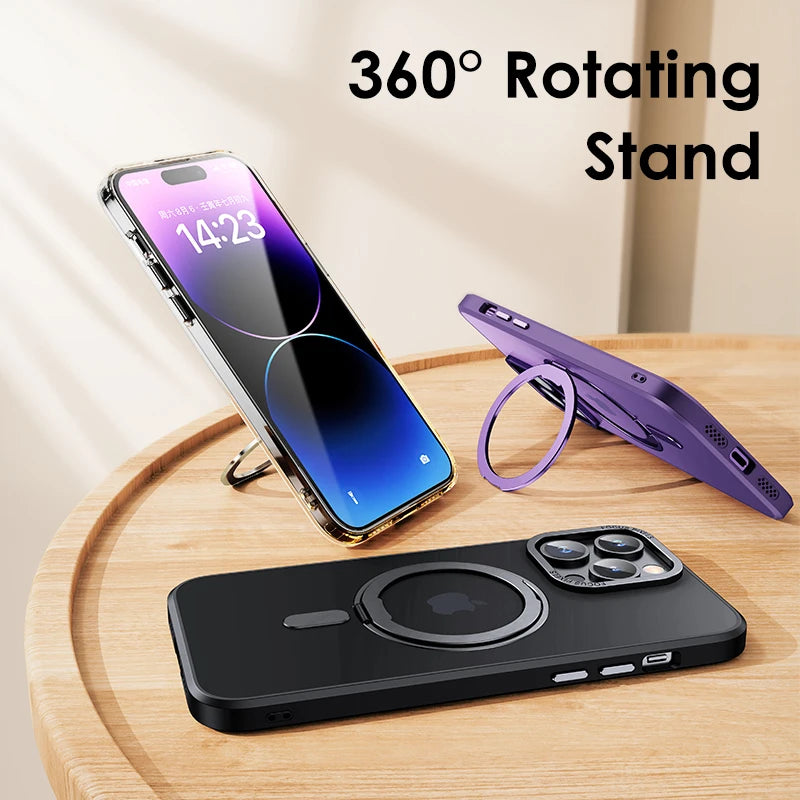 Luxury Magnetic Stand 360° Rotation Ring Holder Phone Cover - sky-case