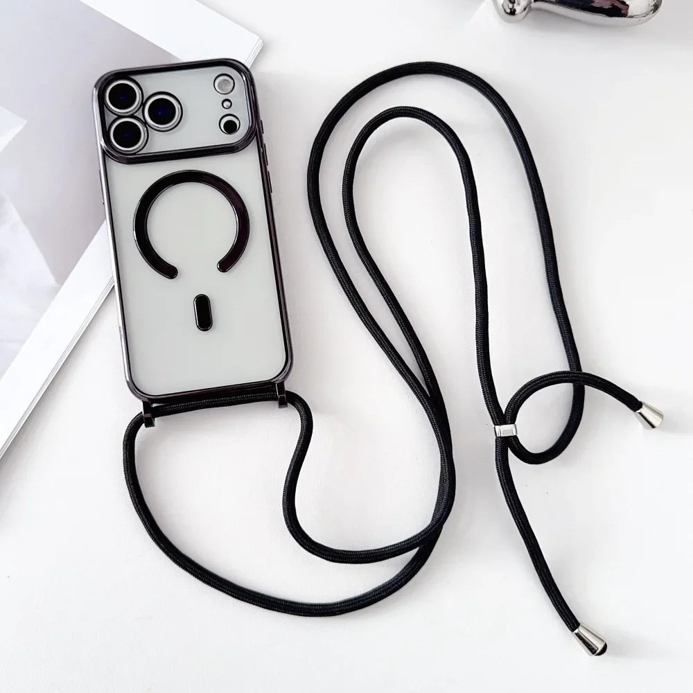 Luxury Plating Magnetic Necklace Case - sky-case