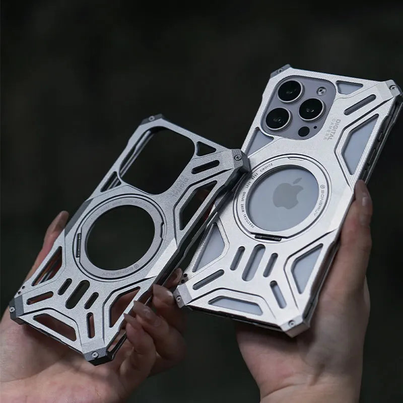 New Anti-Fall Aluminium Magnetic Phone Cover - sky-case