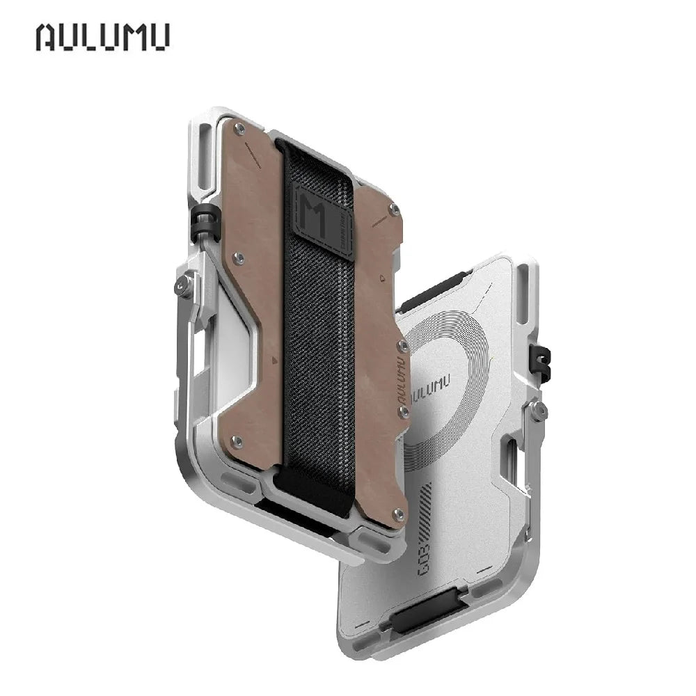 Magnetic Genuine Leather Wallet Card - sky-case