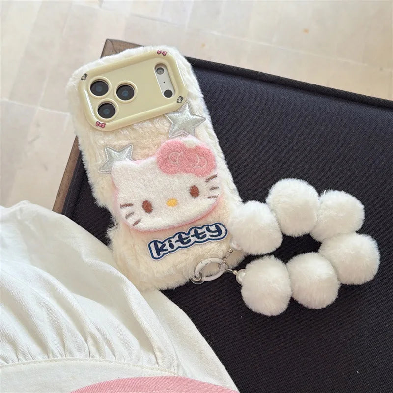 Cute 3D Fluffy Kitty Fur Case - sky-case