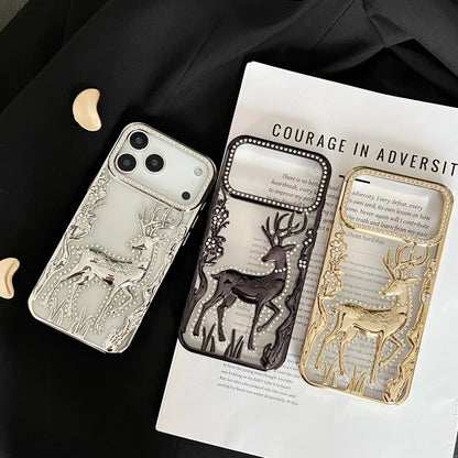 Bling Diamond Hollow Deer Case For iPhone - sky-case