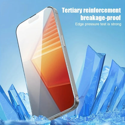 3Pcs 4K Ultra HD Tempered Glass Screen Protector For iPhone 17 16 15 14 13 12 11 Pro Max One Click Dust-free Installation