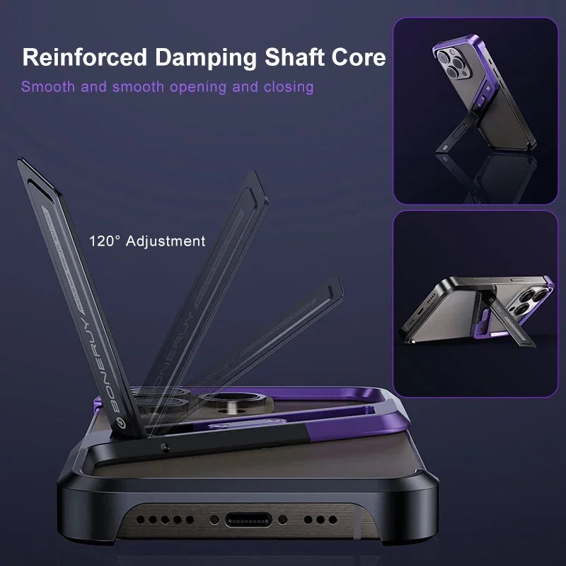 Luxury Metal Geometric Rimless Aluminum Phone Cover - sky-case