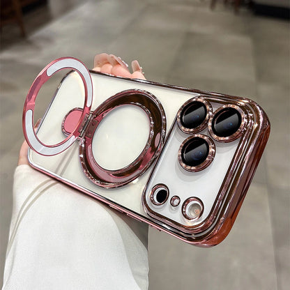Luxury Plating MagSafe Magnetic Bracket Case