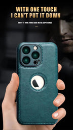 Logo View Luxury Leather Camera Lens Protection Case - sky-case