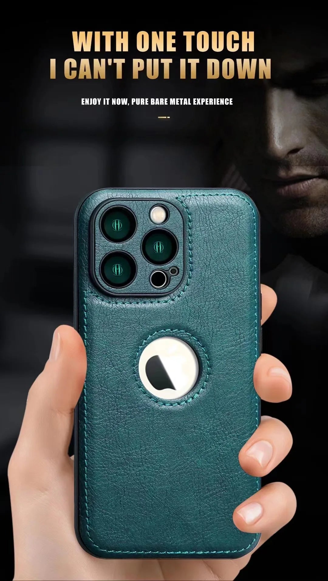 Logo View Luxury Leather Camera Lens Protection Case - sky-case