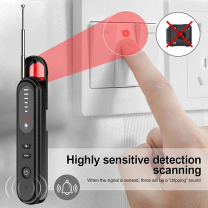 Hidden Camera Detector Listening Device Tracker Anti-Spy Electronic Signal 5 Levels Sensitivity Wireless Signal Scanner for Home - sky-case