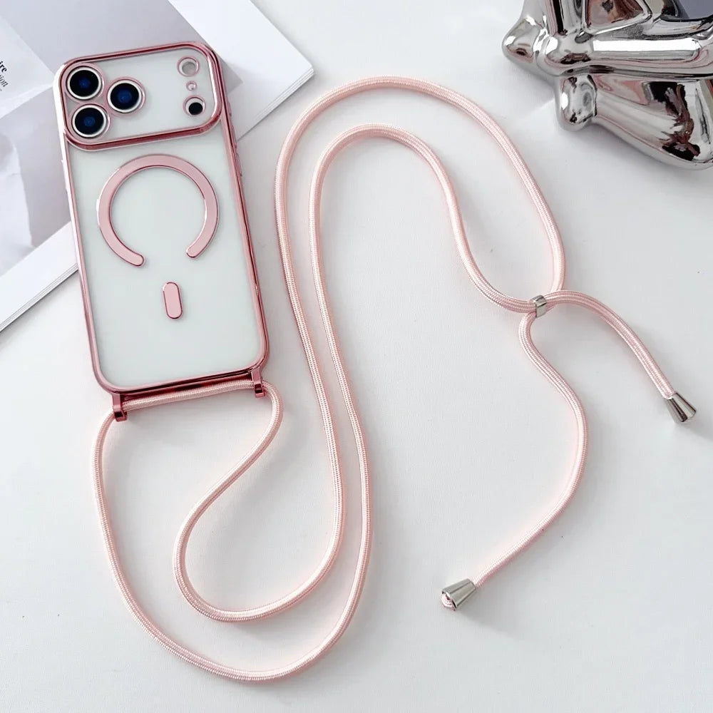 Luxury Plating Magnetic Necklace Case - sky-case