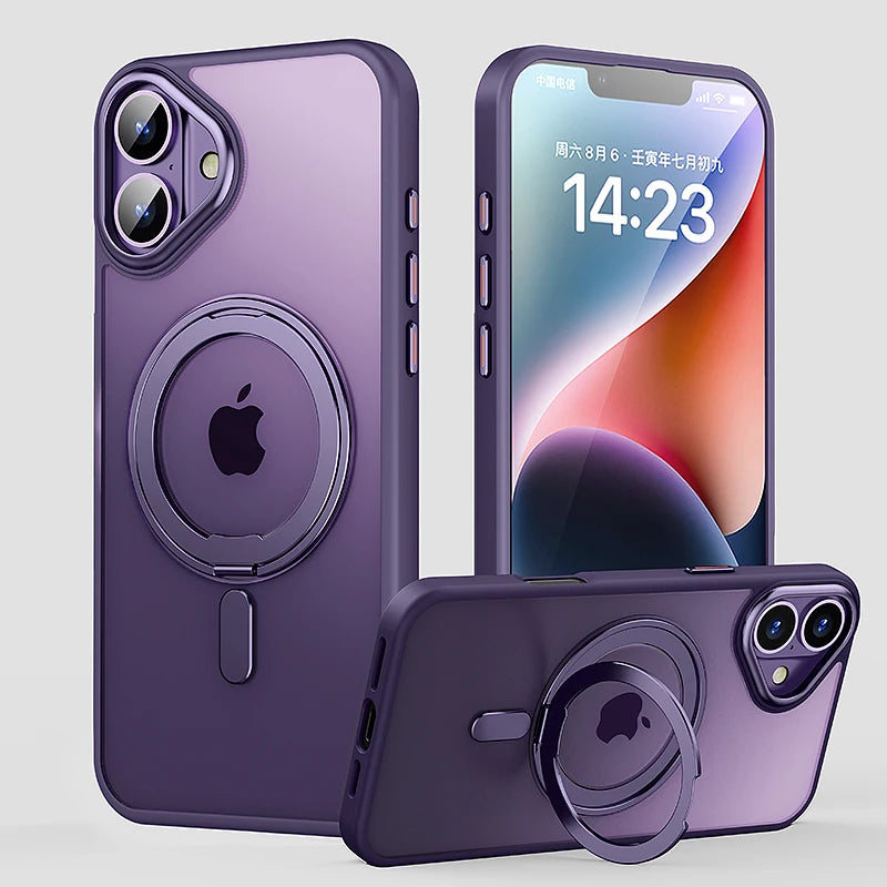 360 Rotating Metal Magnetic Clear Cover - sky-case