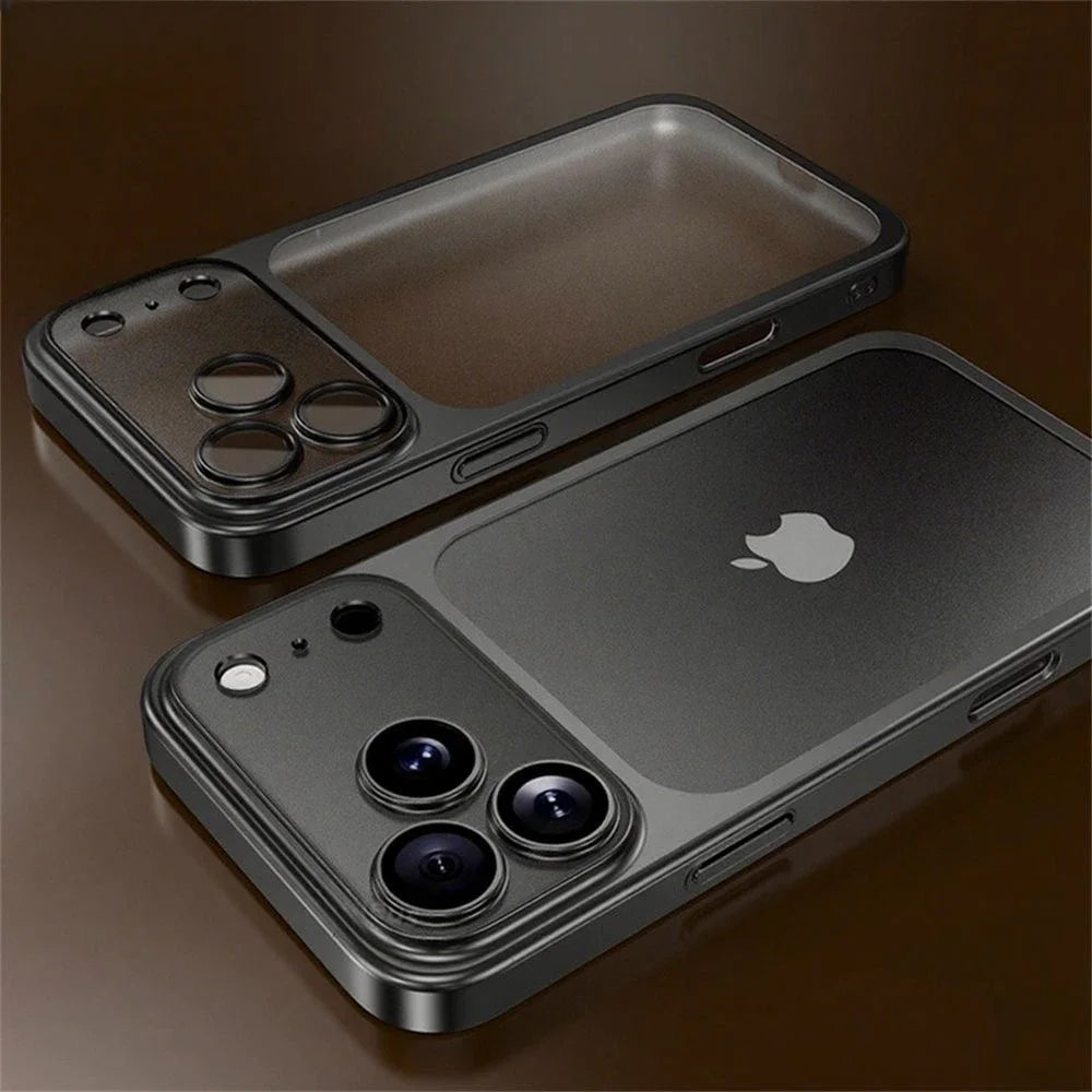 Luxury Plating Matte Transparent Hard Cover - sky-case