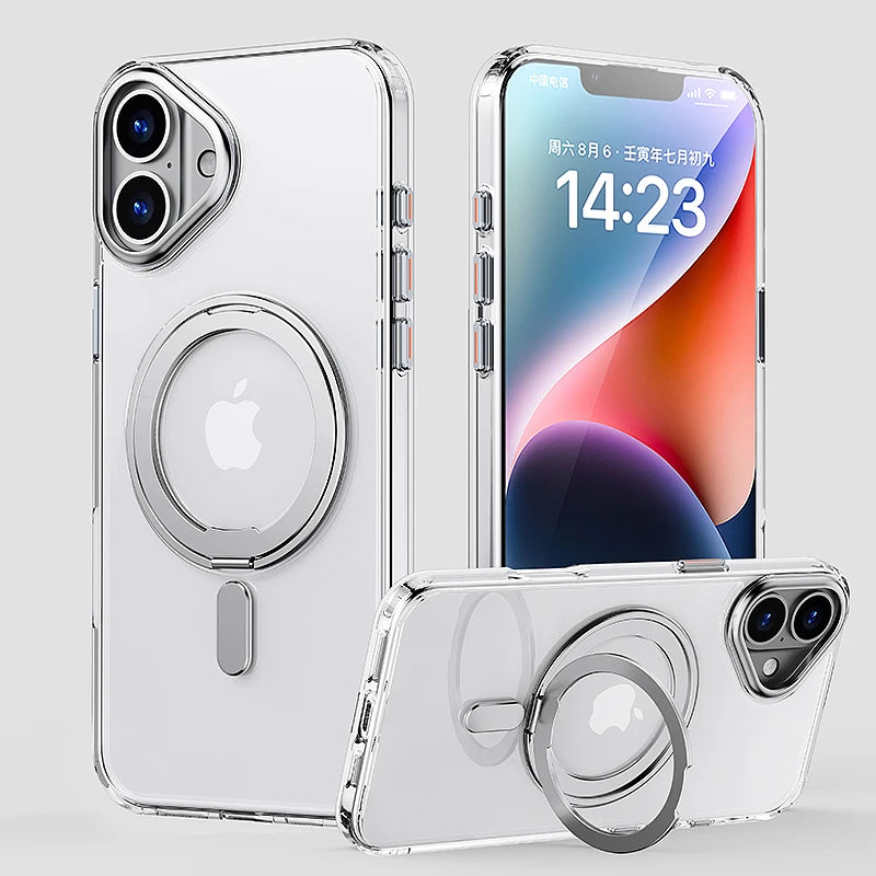 360 Rotating Metal Magnetic Clear Cover - sky-case