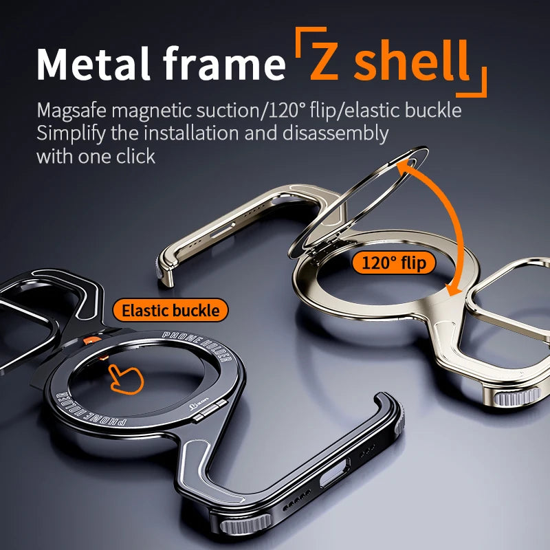 New Aluminum 360° Rotation Metal Phone Cover - sky-case