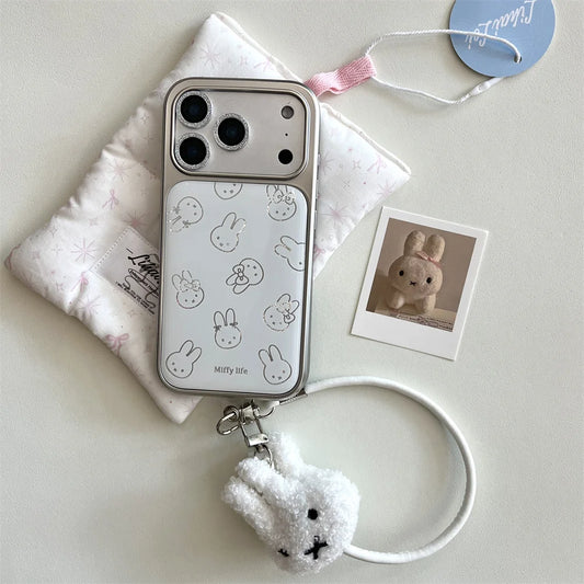 Cute Rabbit Plush Pendant Case - sky-case