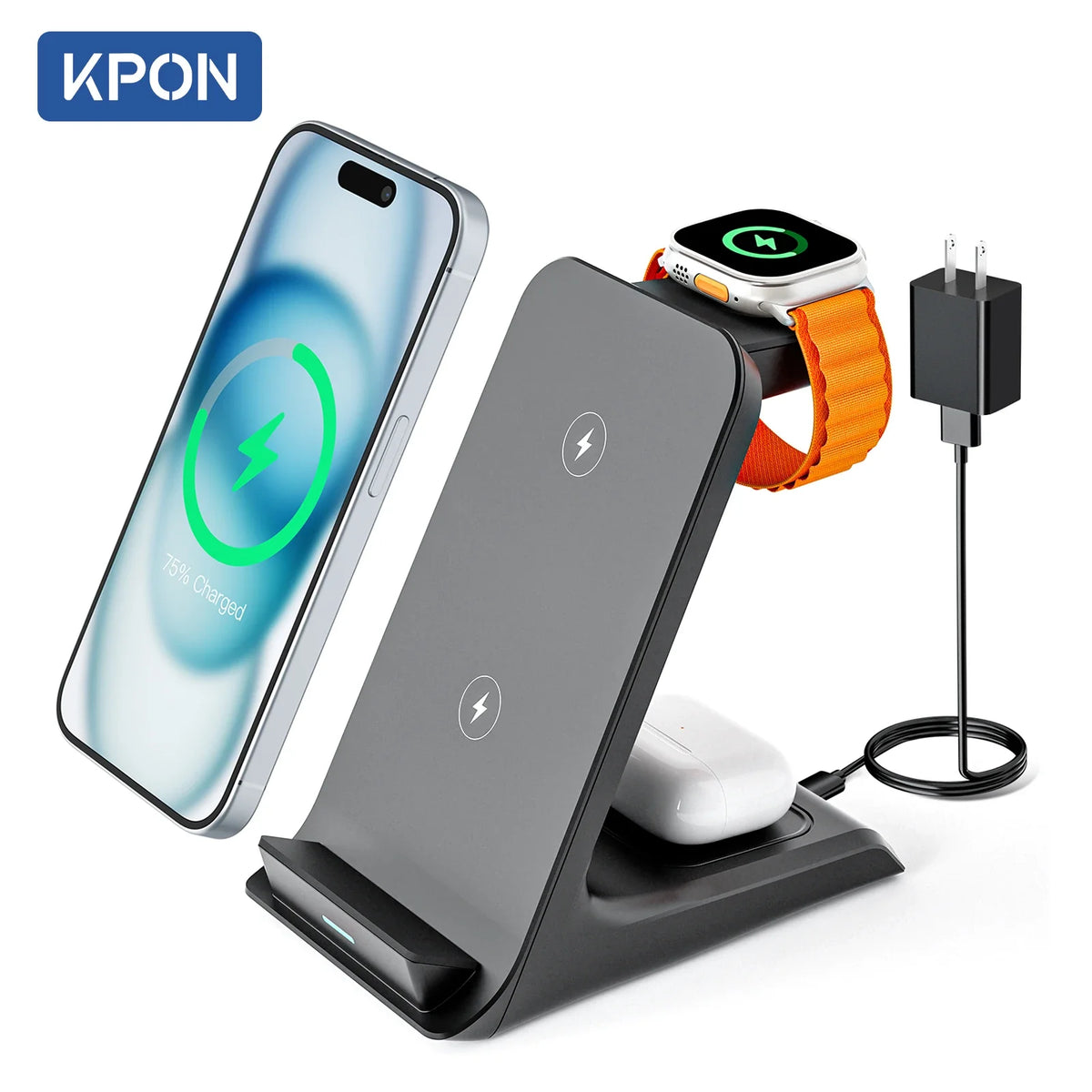 3-in-1 Charging Stand – Wireless Dock for Apple Devices - sky-case