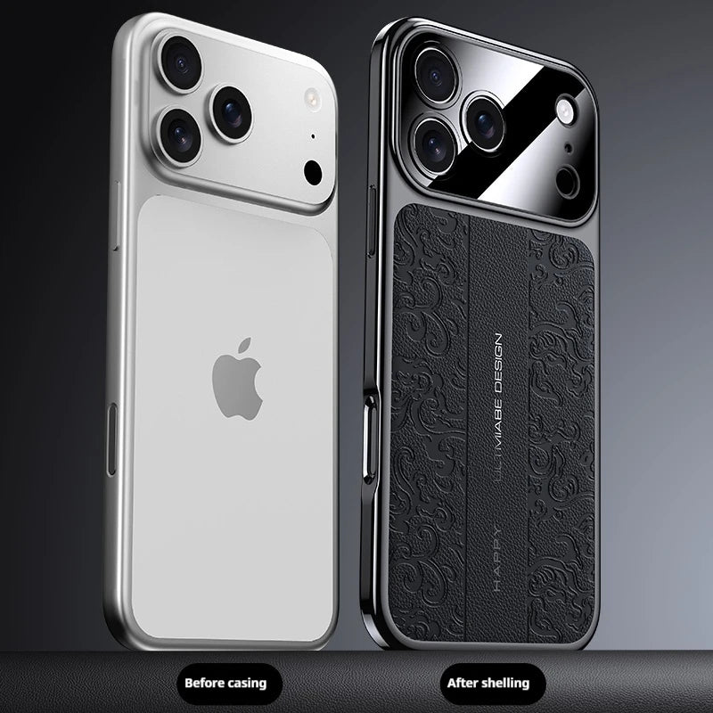 Luxurious Leather Electroplated Case - sky-case