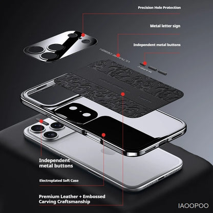 Luxurious Leather Electroplated Case - sky-case