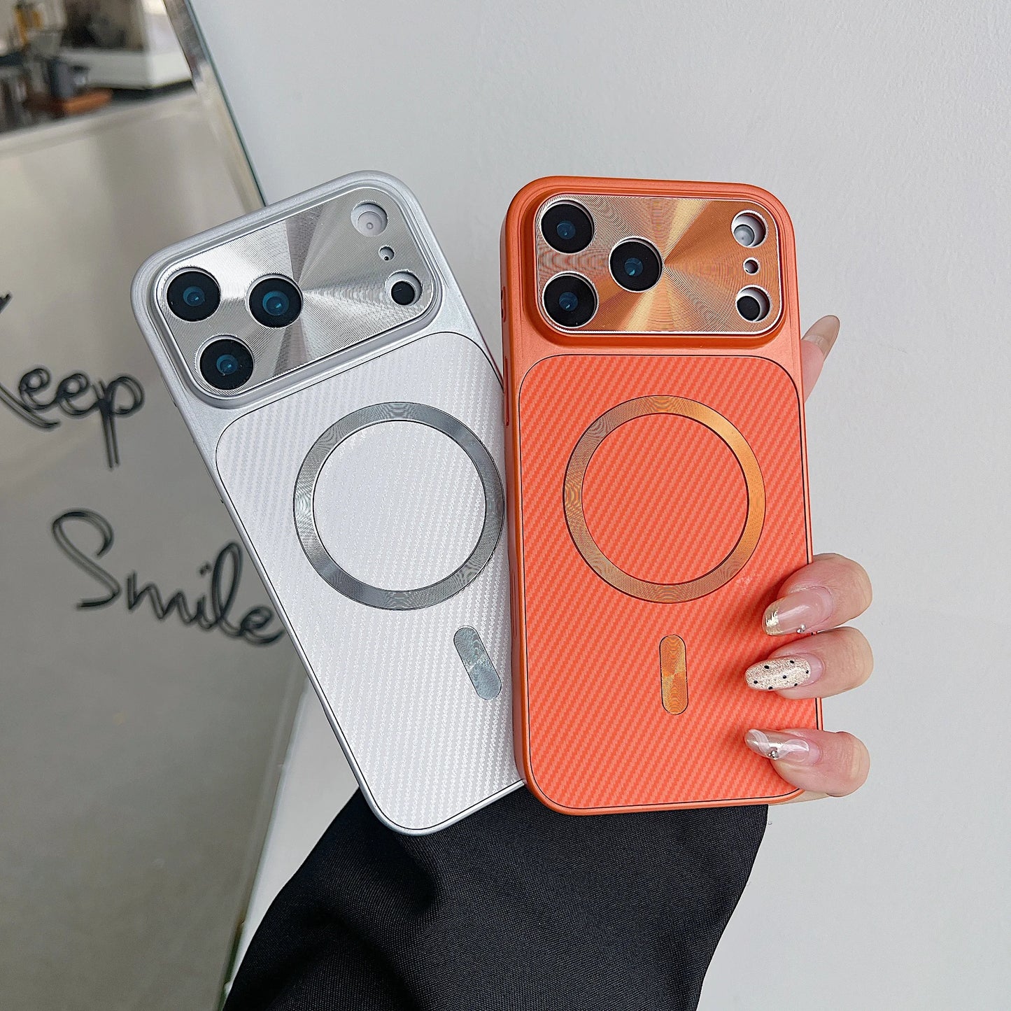 Luxury Carbon Fiber Magnetic Charging Case - sky-case