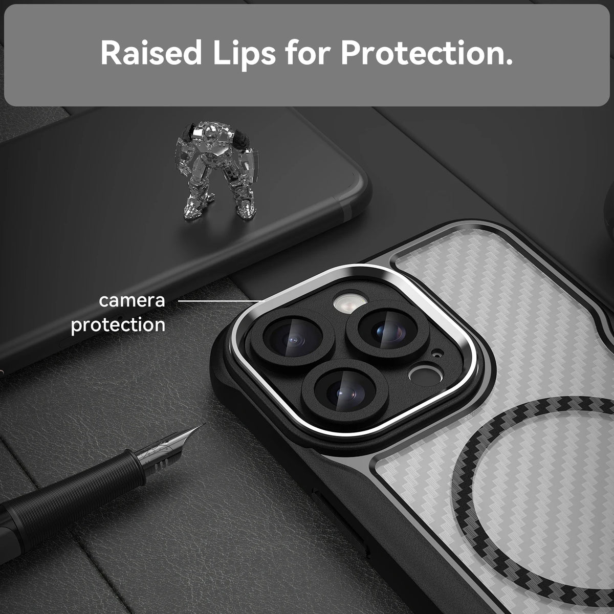 Full Lens Carbon Fibre Magnetic Cover - sky-case