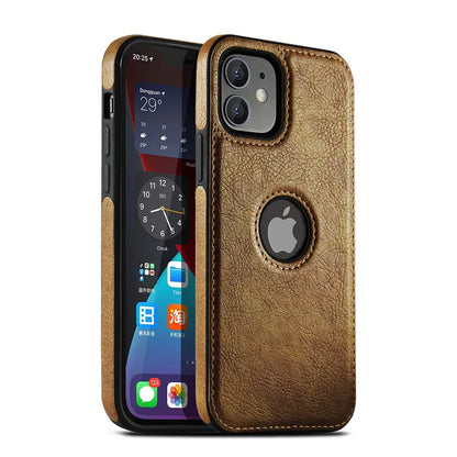Slim Leather Phone Case for iPhone 14/13/12/11 Pro Max - Shockproof Bumper & Soft Business Back Cover Brown / For iPhone X XS - sky-case
