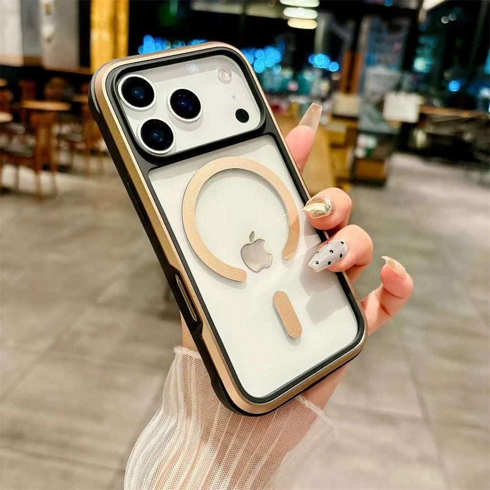 Magsafe Clear Aluminum Alloy Phone Case - sky-case