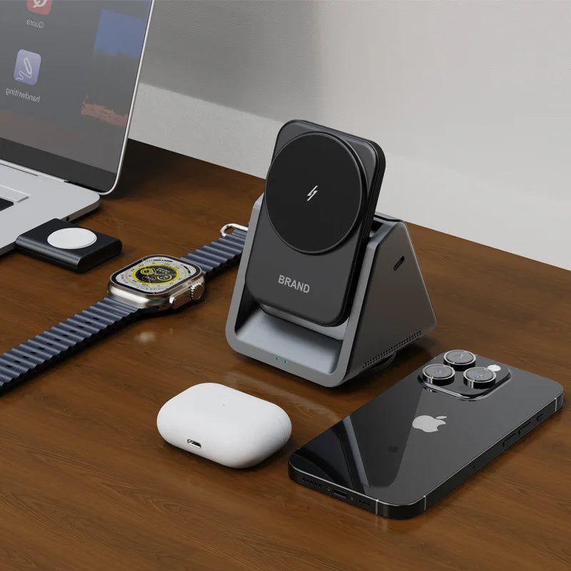 3 IN 1 Multifunctional magnetic wireless charger - sky-case